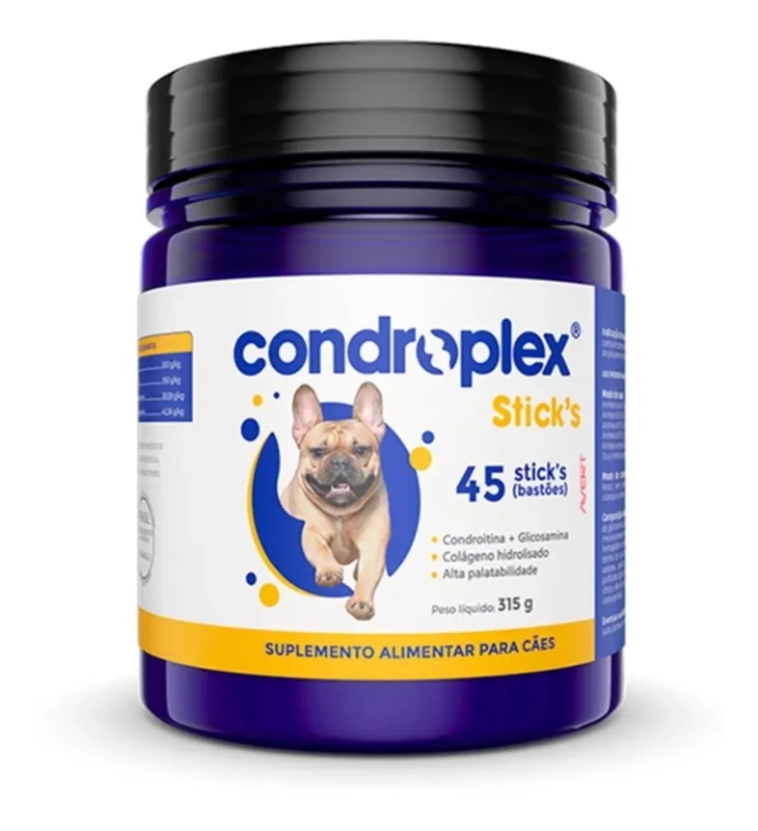 Suplemento Alimentar Condroplex Sticks 45unt 10kg Avert