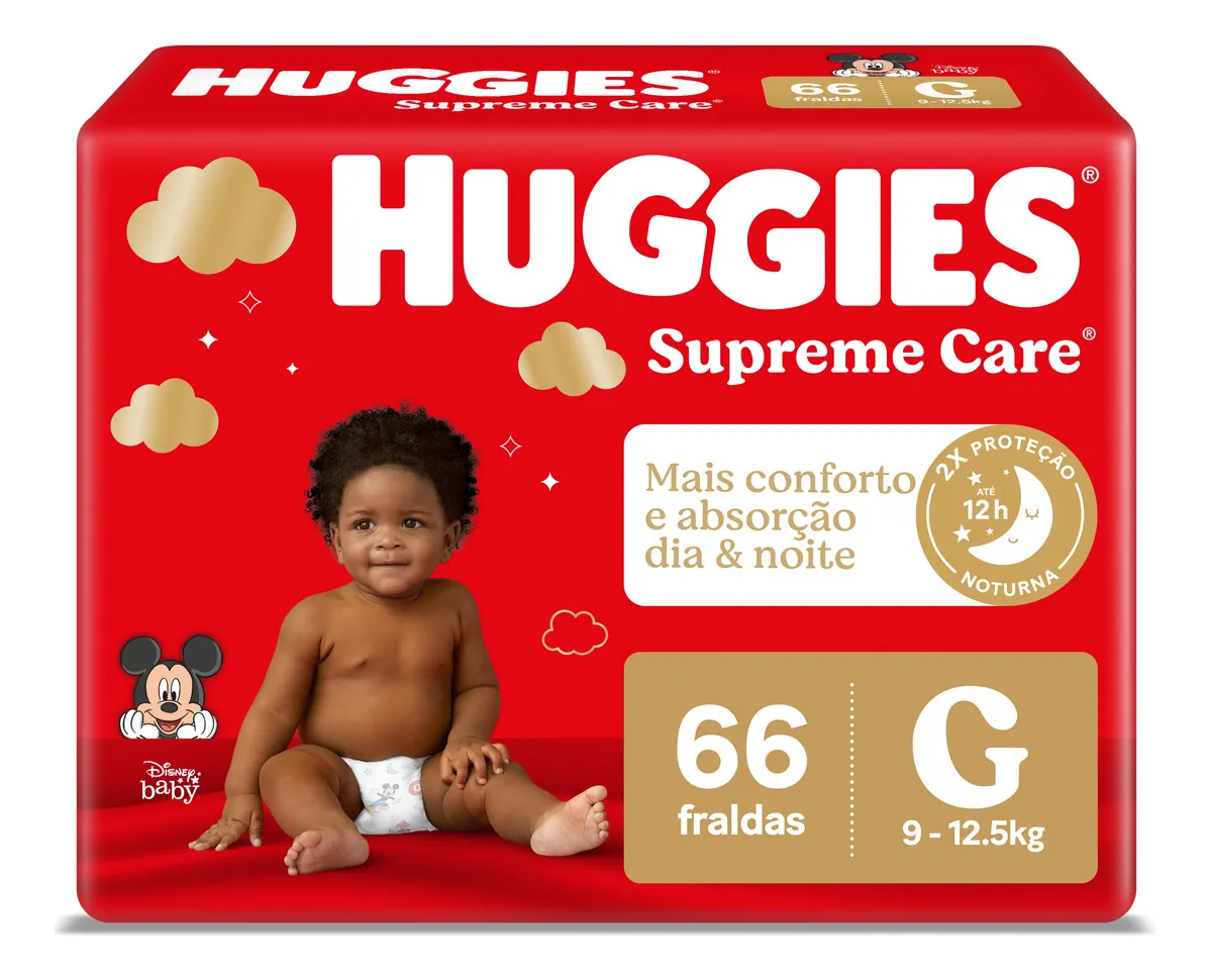 Fraldas Huggies Supreme Care G 66 Unidades