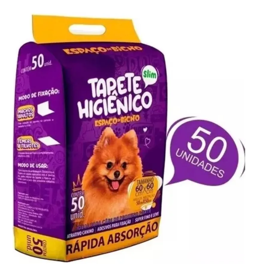 Tapete Higienico Espaço De Bicho 50 Unidades -envio Imediato