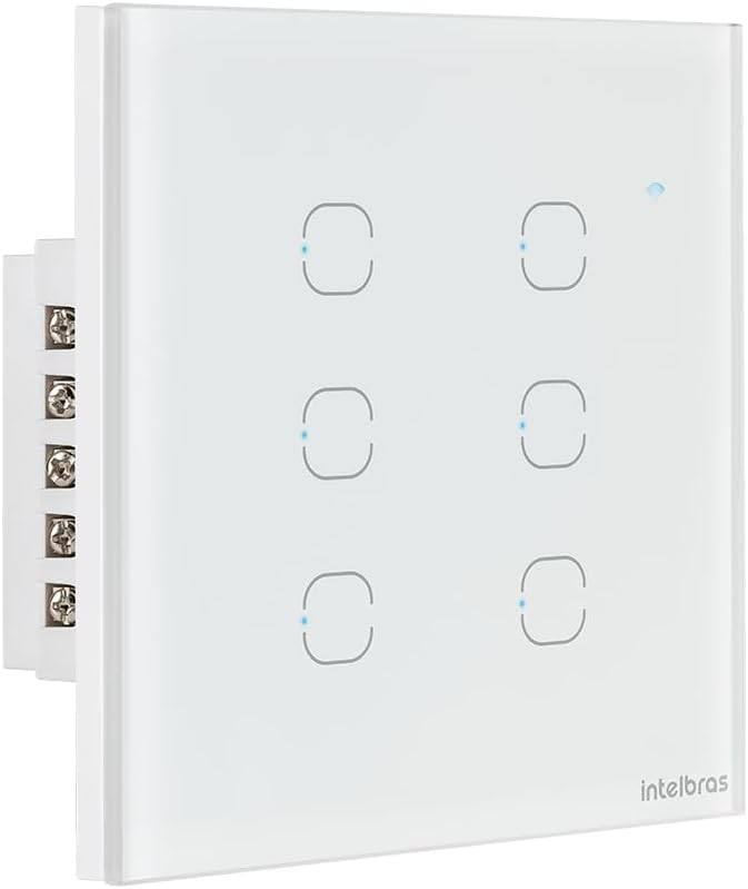 Interruptor Smart Wi-Fi Touch Compatível com Alexa Com 4 Teclas EWS 1004 Branco Intelbras
