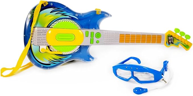GUITARRA INFANTIL E MICROFONE CONECTA CELULAR MEGA COMPRAS