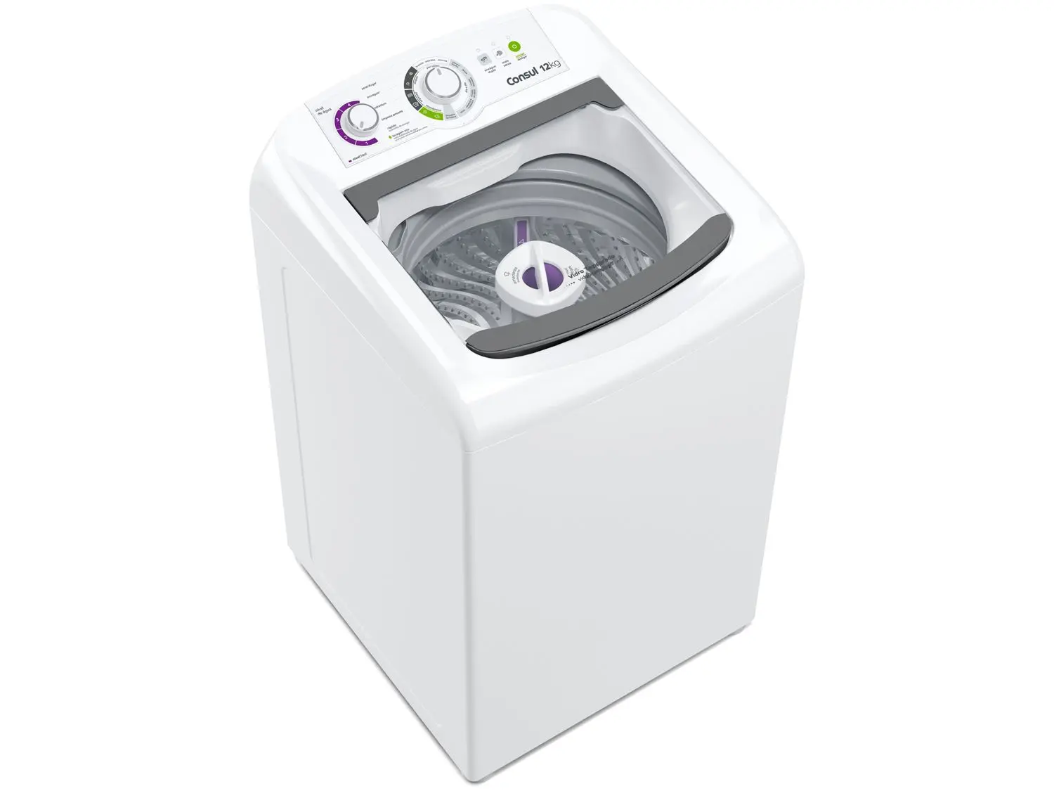 Lavadora de Roupas Consul 12kg 16 Programas de Lavagem Branca CWH12
