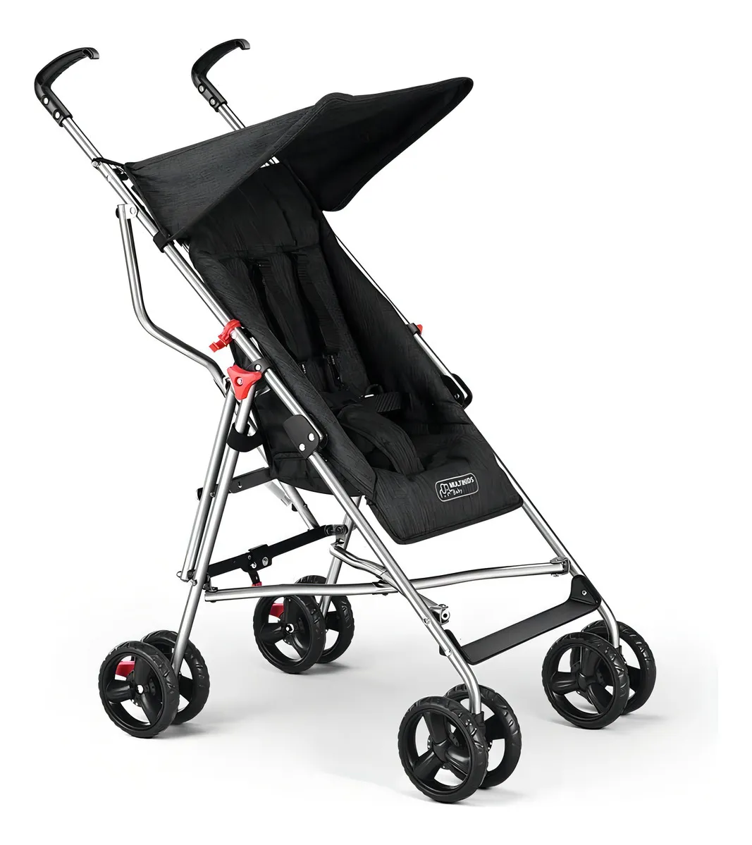 Carrinho De Bebê Guarda Chuva Pocket Preto Multikids Baby
