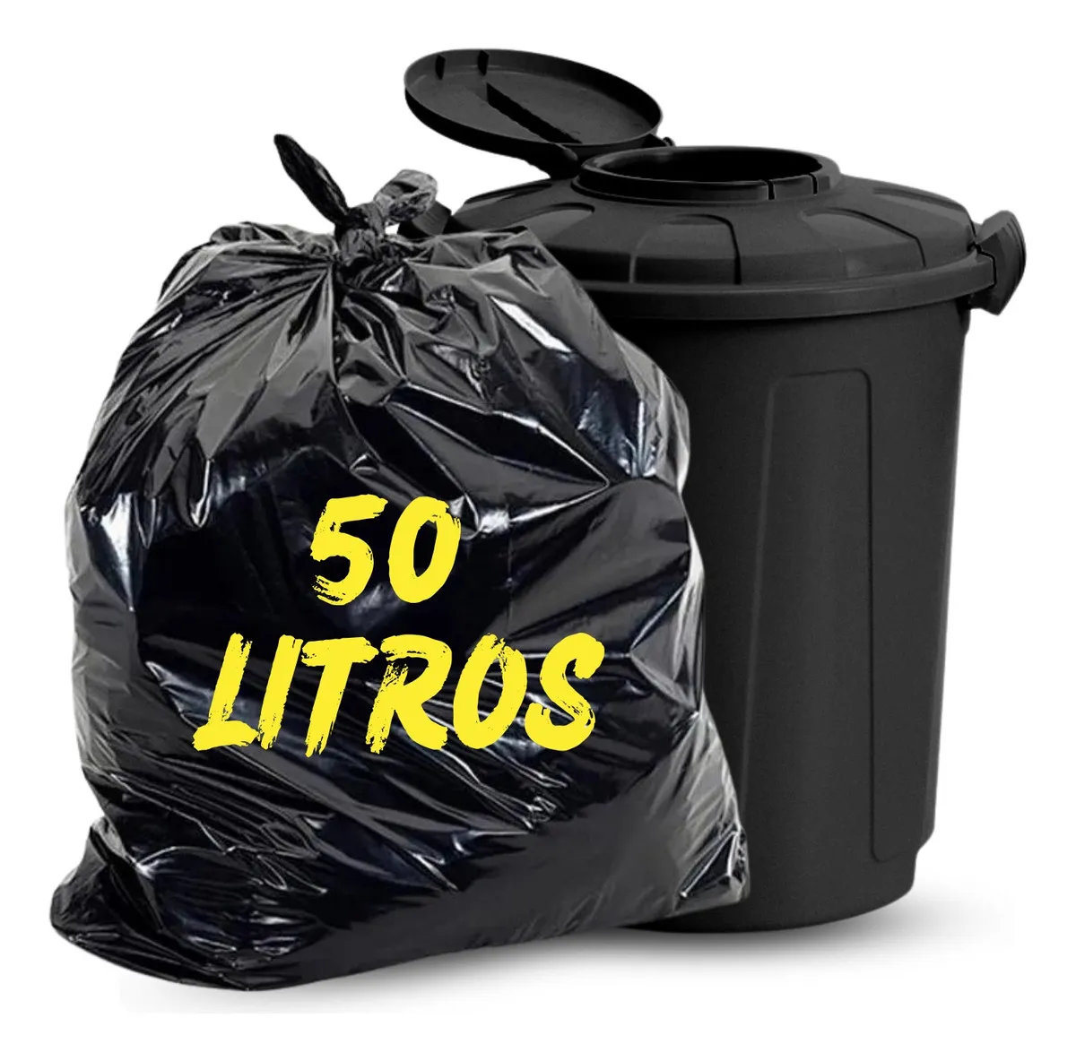 Saco De Lixo 50 Litros Resistente 50 Unidades