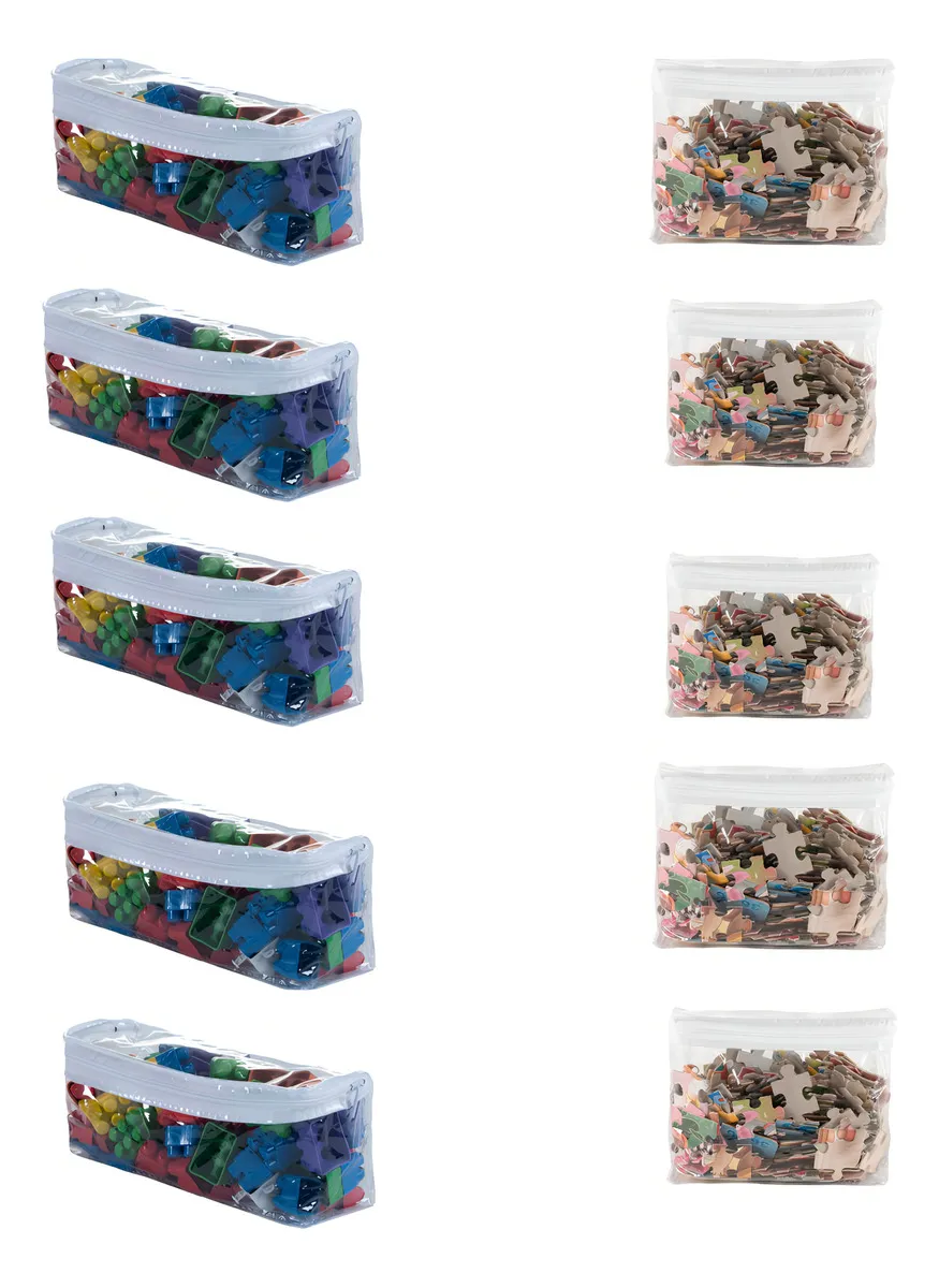 Kit 10 Saco Organizador De Brinquedos Peças Pequenas C/ziper
