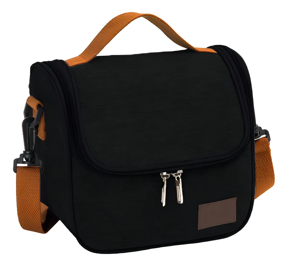Bolsa Térmica Com Alça Feminina Trabalho Academia Lancheira Cor Preto